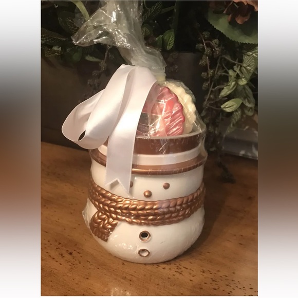 New YANKEE CANDLE Tart Burner Warmer Snowman Christmas Holiday Gift - Picture 11 of 11